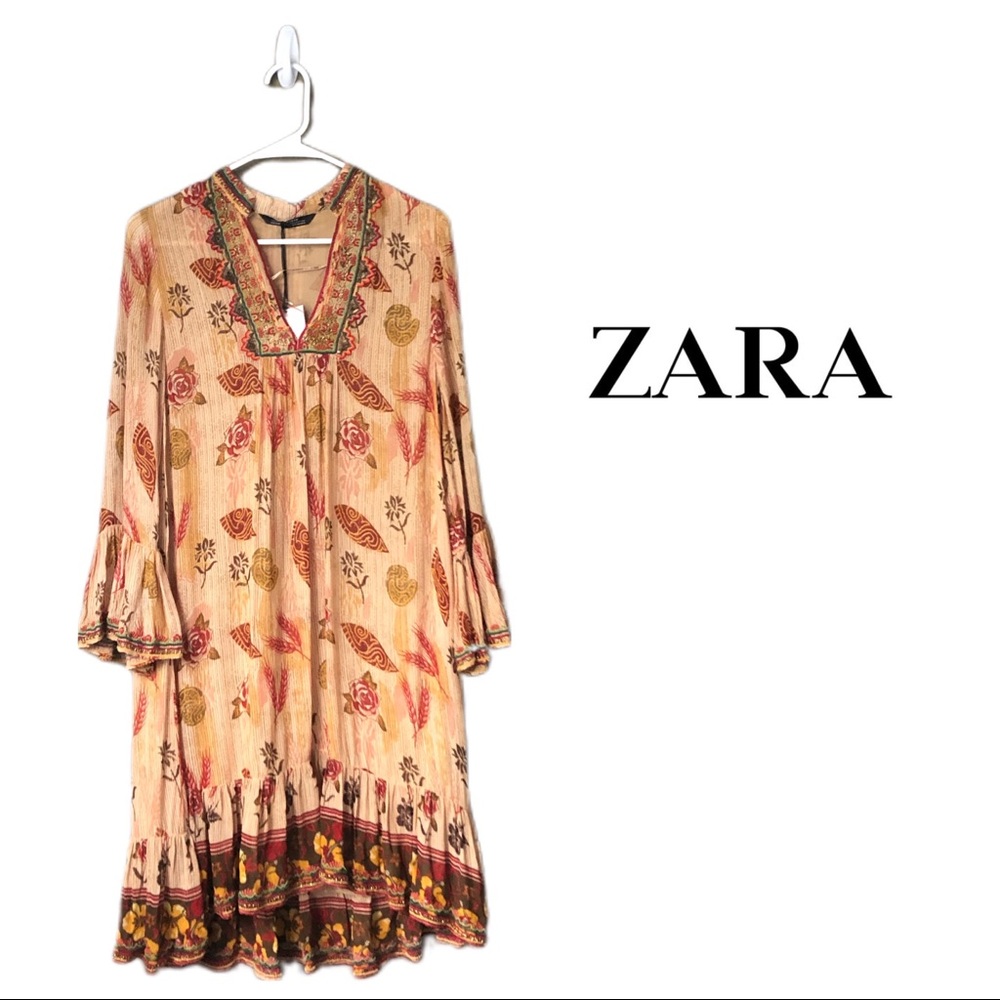 Zara Floral Dress-c2 - Picture 3 of 8